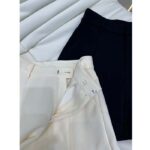 Dior Women CD Shorts Black Wool Silk Flared Cut High Waist – Bild 5