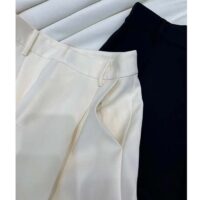 Dior Women CD Shorts Black Wool Silk Flared Cut High Waist (3)