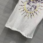 Dior Men CD T-Shirt White Stonewashed Cotton Linen Jersey - immagine 9