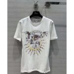 Dior Men CD T-Shirt White Stonewashed Cotton Linen Jersey - immagine 4
