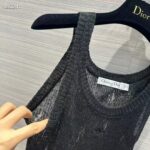 Dior Women CD Tank Top Black Technical Linen Knit – Image 9
