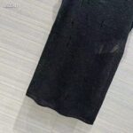 Dior Women CD Tank Top Black Technical Linen Knit – Image 8