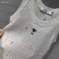 Dior Women CD Tank Top White Technical Linen Knit (6)