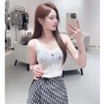 Dior Women CD Tank Top White Technical Linen Knit – Image 11