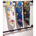 Dior Women CD Toile De Jouy Fantastica 90 Square Scarf White Multicolor Silk Twill - Image 7