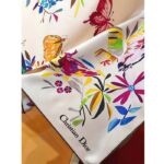 Dior Women CD Toile De Jouy Fantastica 90 Square Scarf White Multicolor Silk Twill - Image 5