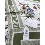 Dior Women CD Toile De Jouy Mexico 90 Square Scarf Green Silk Twill – Bild 5
