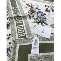 Dior Women CD Toile De Jouy Mexico 90 Square Scarf Green Silk Twill (5)