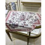 Dior Women CD Toile De Jouy Mexico 90 Square Scarf Pink Silk Twill - Image 3