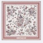 Dior Women CD Toile De Jouy Mexico 90 Square Scarf Pink Silk Twill