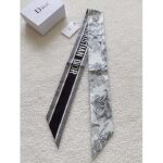Dior Women CD Toile De Jouy Sauvage Mitzah Scarf Gray Silk Twill – Image 2