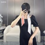 Dior Women CD Toile De Jouy Sauvage Mitzah Scarf Ivory Pink Silk Twill - immagine 16