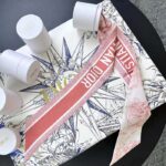 Dior Women CD Toile De Jouy Sauvage Mitzah Scarf Ivory Pink Silk Twill - immagine 4