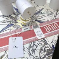 Dior Women CD Toile De Jouy Sauvage Mitzah Scarf Ivory Pink Silk Twill (10)
