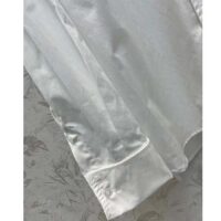 Dior Women CD Wing-Collar Shirt White Cotton Poplin (2)