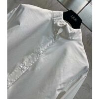 Dior Women CD Wing-Collar Shirt White Cotton Poplin (2)