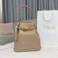 Dior Women Medium C’est Dior Bag Warm Taupe CD-Embossed Calfskin (11)