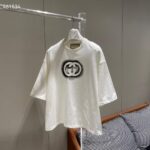 Gucci GG Men Cotton Jersey T-Shirt Crewneck Dropped Shoulder Short Sleeves - Bild 2