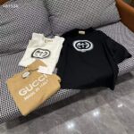 Gucci GG Men Cotton Jersey T-Shirt Crewneck Dropped Shoulder Short Sleeves - Bild 8