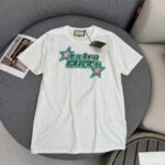 Gucci GG Men Cotton Jersey T-Shirt Off White Crewneck Short Sleeves - Image 2