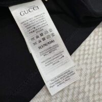 Gucci GG Women Cotton Jersey T-Shirt Patch Black Crewneck Short Sleeves (4)