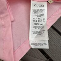 Gucci GG Women Cotton Jersey T-Shirt Patch Pink Crewneck Short Sleeves (4)