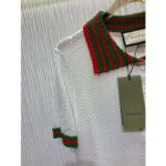 Gucci GG Women Cotton Lace Polo T-Shirt White Short Sleeves - Image 4