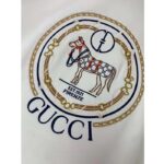Gucci GG Women Jersey Sweatshirt Embroidery White Cotton Turtleneck Dropped Shoulder - Image 5