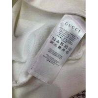 Gucci GG Women Jersey Sweatshirt Embroidery White Cotton Turtleneck Dropped Shoulder (3)