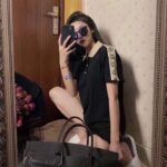 Gucci GG Women Polo with Interlocking G Stripe Black Cotton - immagine 9