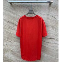 Gucci Men Cotton Jersey T-Shirt Embroidery Eyes Red Crewneck Short Sleeves (2)