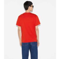 Gucci Men Cotton Jersey T-Shirt Embroidery Eyes Red Crewneck Short Sleeves (2)