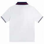 Gucci Men Cotton Piquet Polo Interlocking G White Side Vents Short Sleeves - Image 3