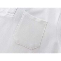 Gucci Men Cotton Piquet Polo Interlocking G White Side Vents Short Sleeves