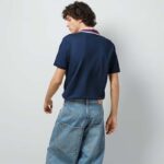 Gucci Men Cotton Piquet Polo Square GG Blue Collar Short Sleeves - Imagen 12