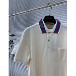 Gucci Women Cotton Piquet Polo Square GG Collar Short Sleeves - Imagen 4