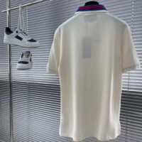 Gucci Men Cotton Piquet Polo Square GG Collar Short Sleeves (6)