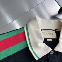 Gucci Men Cotton Polo Interlocking G Black Short Sleeves Regular Fit (2)