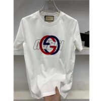 Gucci Men GG Cotton Jersey Printed T-Shirt Crewneck Short Sleeves (6)