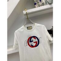 Gucci Men GG Cotton Jersey Printed T-Shirt Crewneck Short Sleeves (6)