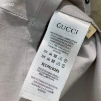 Gucci Men GG Cotton Jersey Printed T-Shirt Grey Crewneck Short Sleeves (3)