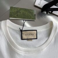 Gucci Women GG Cotton Jersey Printed T-Shirt White Crewneck Short Sleeves (8)