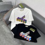 Gucci Men GG Cotton Jersey T-Shirt Black Crewneck Short Sleeves – Bild 4