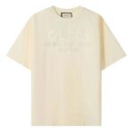 Gucci Women GG Cotton Jersey T-Shirt Crewneck Short Sleeves Oversize Fit – Image 2