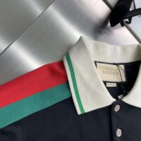 Gucci Men GG Cotton Polo Interlocking G Short Sleeves Chest Pocket (4)