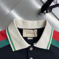 Gucci Men GG Cotton Polo Interlocking G Short Sleeves Chest Pocket (4)