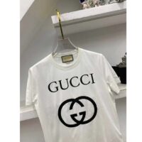 Gucci Men GG Oversize T-Shirt Interlocking G Off-White Cotton Jersey (1)