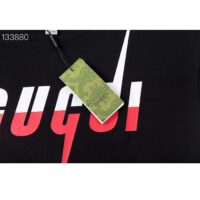 Gucci Men GG T-Shirt Gucci Blade Print Black Cotton Jersey Crewneck (8)