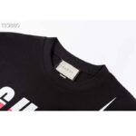 Gucci Men GG T-Shirt Gucci Blade Print Black Cotton Jersey Crewneck - Image 6