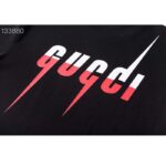 Gucci Men GG T-Shirt Gucci Blade Print Black Cotton Jersey Crewneck - Image 4